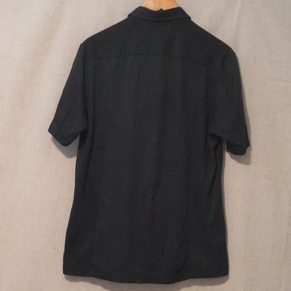 Tomas Maier Uniqlo Black Button Up Collared Shirt Men’s Medium - Picture 2 of 3